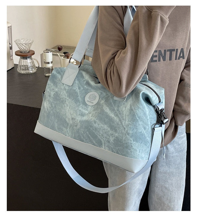 Large Capacity PU Leather Gym Duffel Bag | Travel & Sports Bag