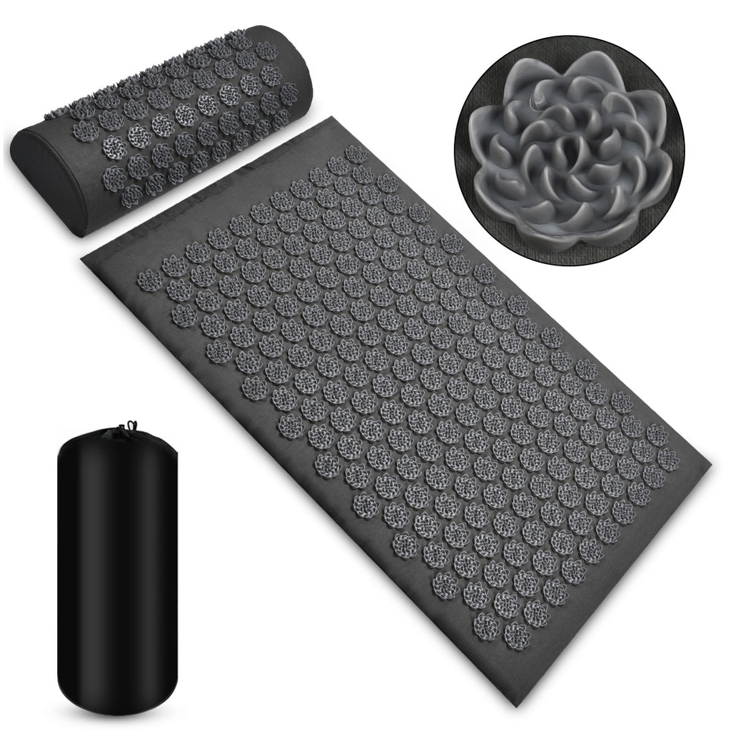 Acupressure Massage Mat Set for Stress, Muscle and Pain Relief.