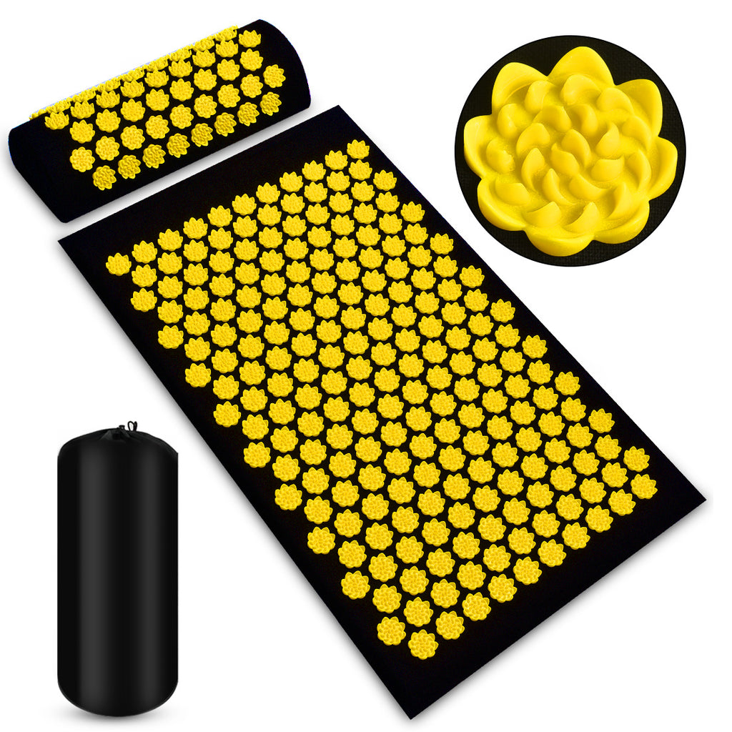 Acupressure Massage Mat Set for Stress, Muscle and Pain Relief.