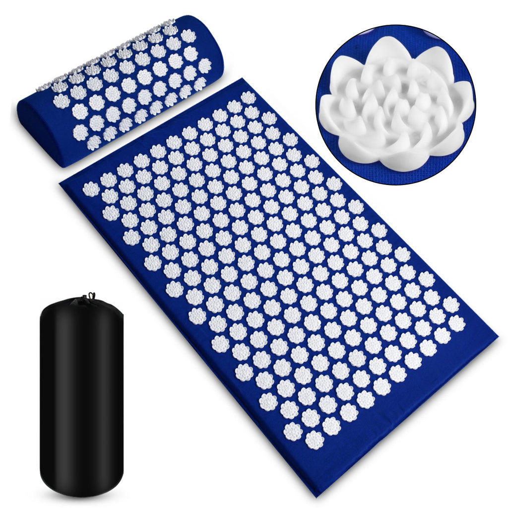 Acupressure Massage Mat Set for Stress, Muscle and Pain Relief.