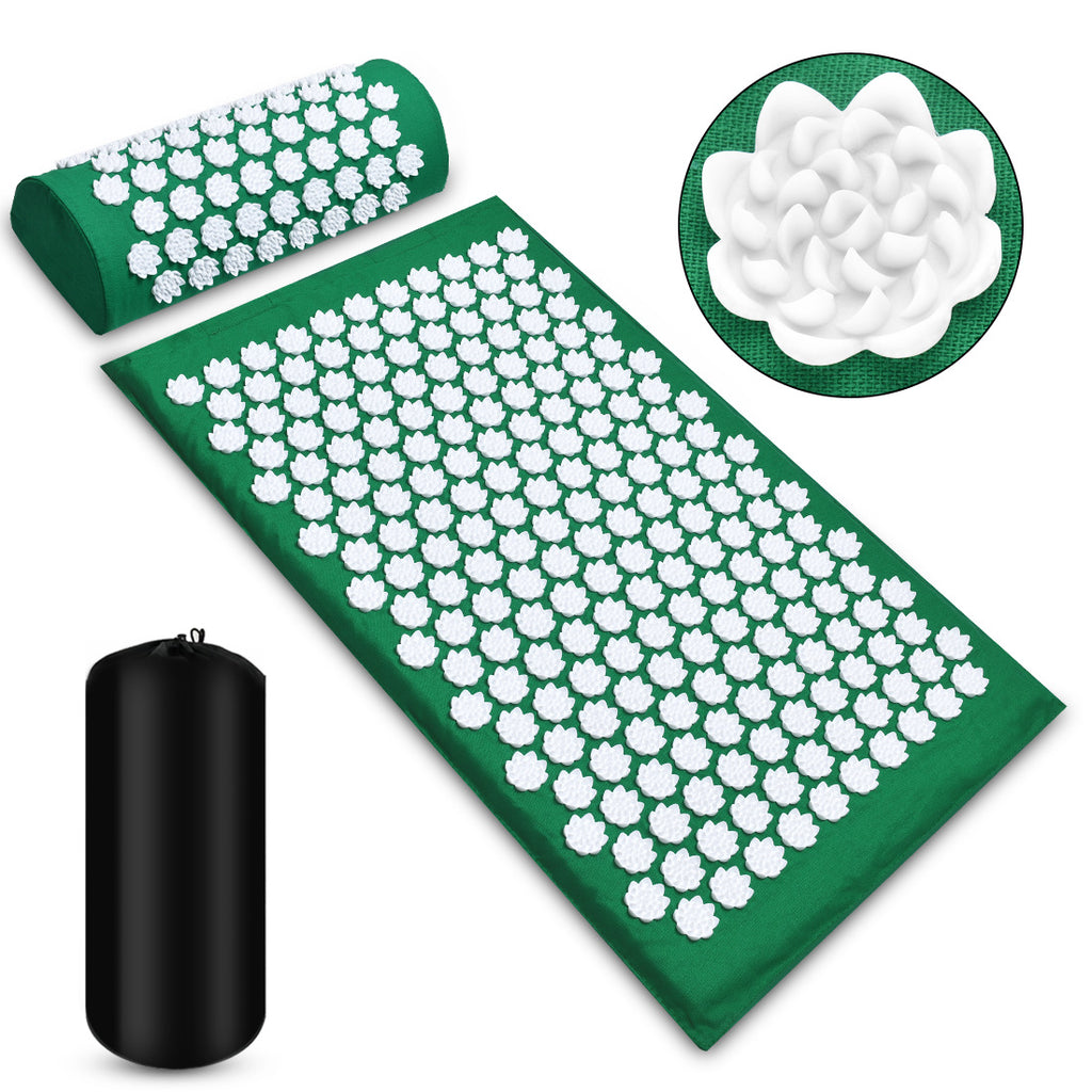 Acupressure Massage Mat Set for Stress, Muscle and Pain Relief.