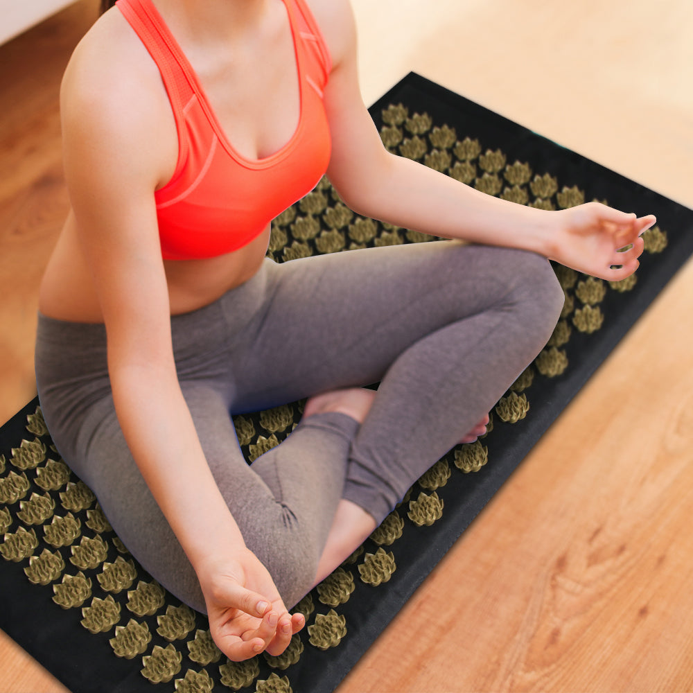 Acupressure Massage Mat Set for Stress, Muscle and Pain Relief.