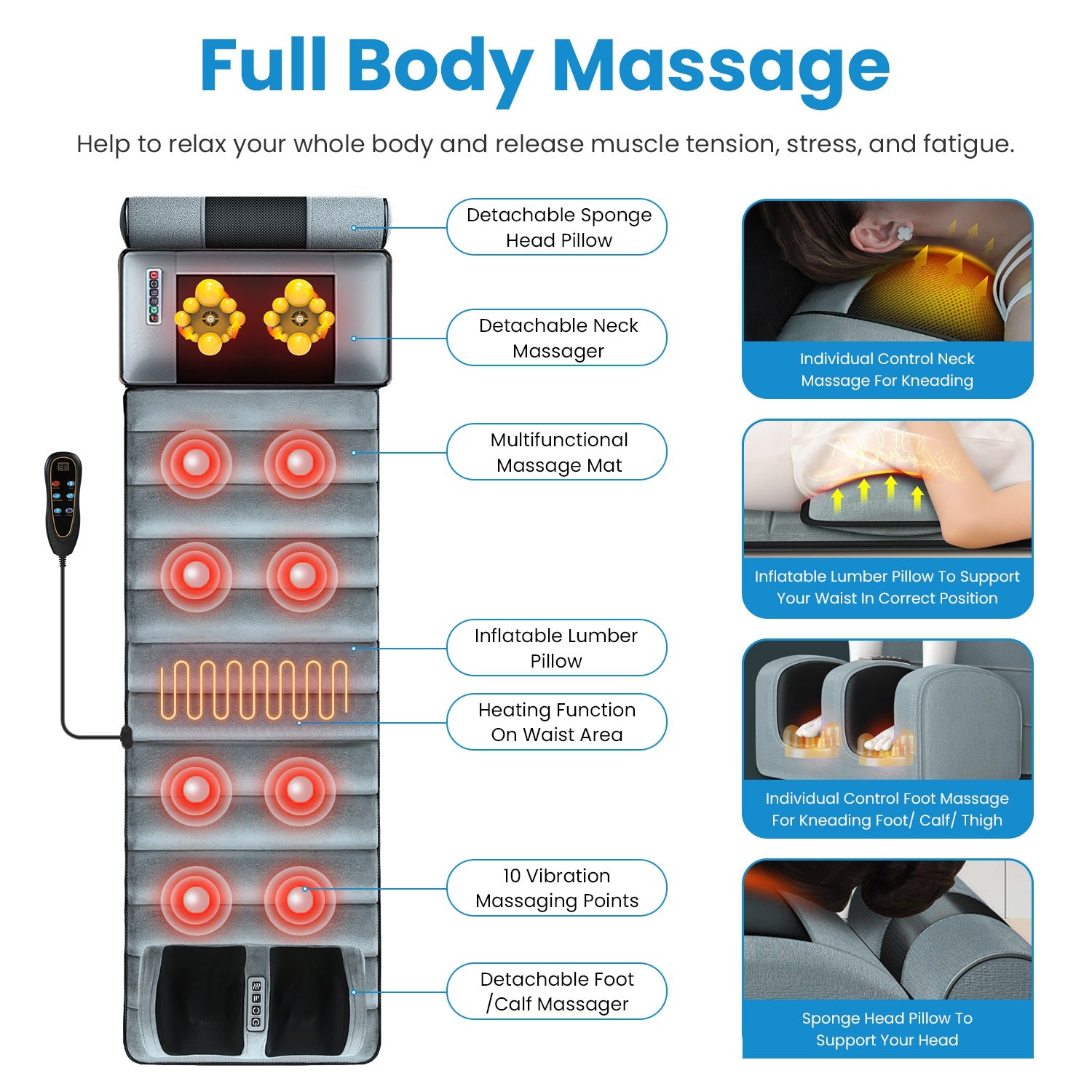Full Body Electric Massage Mat for Total Relaxation