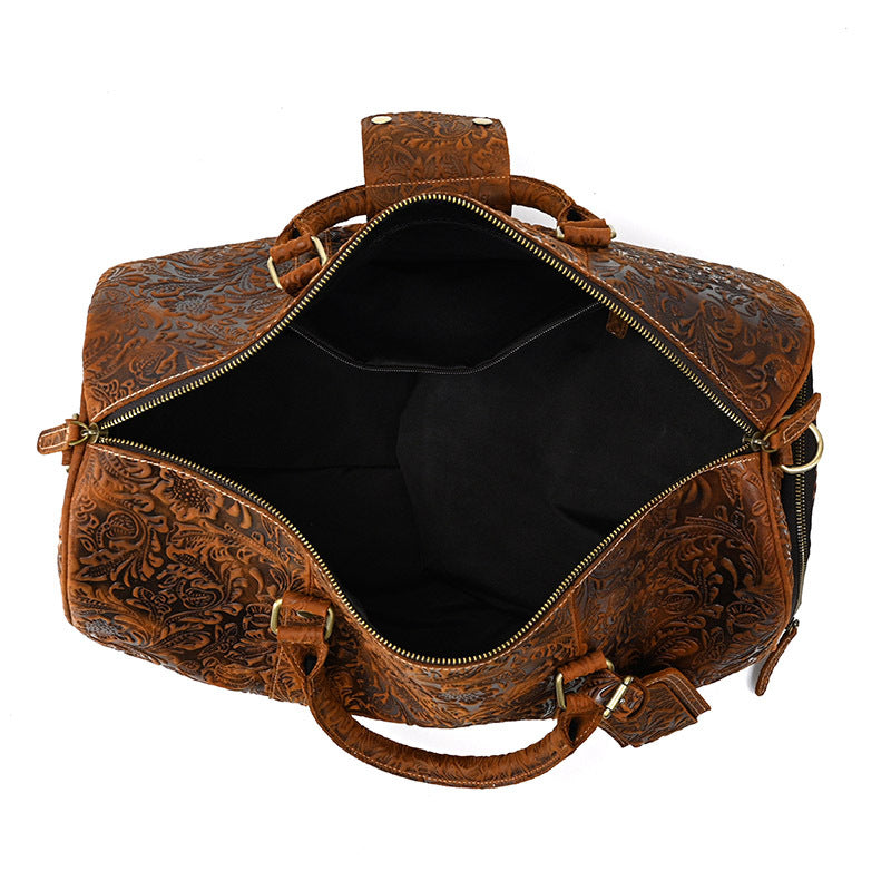 Vintage Leather Gym Duffel Bag | Travel & Leisure Bag