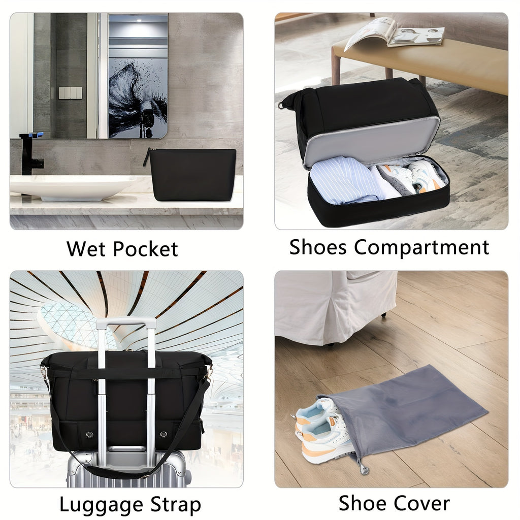 Women’s Travel Gym Duffel Bag | Yoga, Sports & Weekender Tote