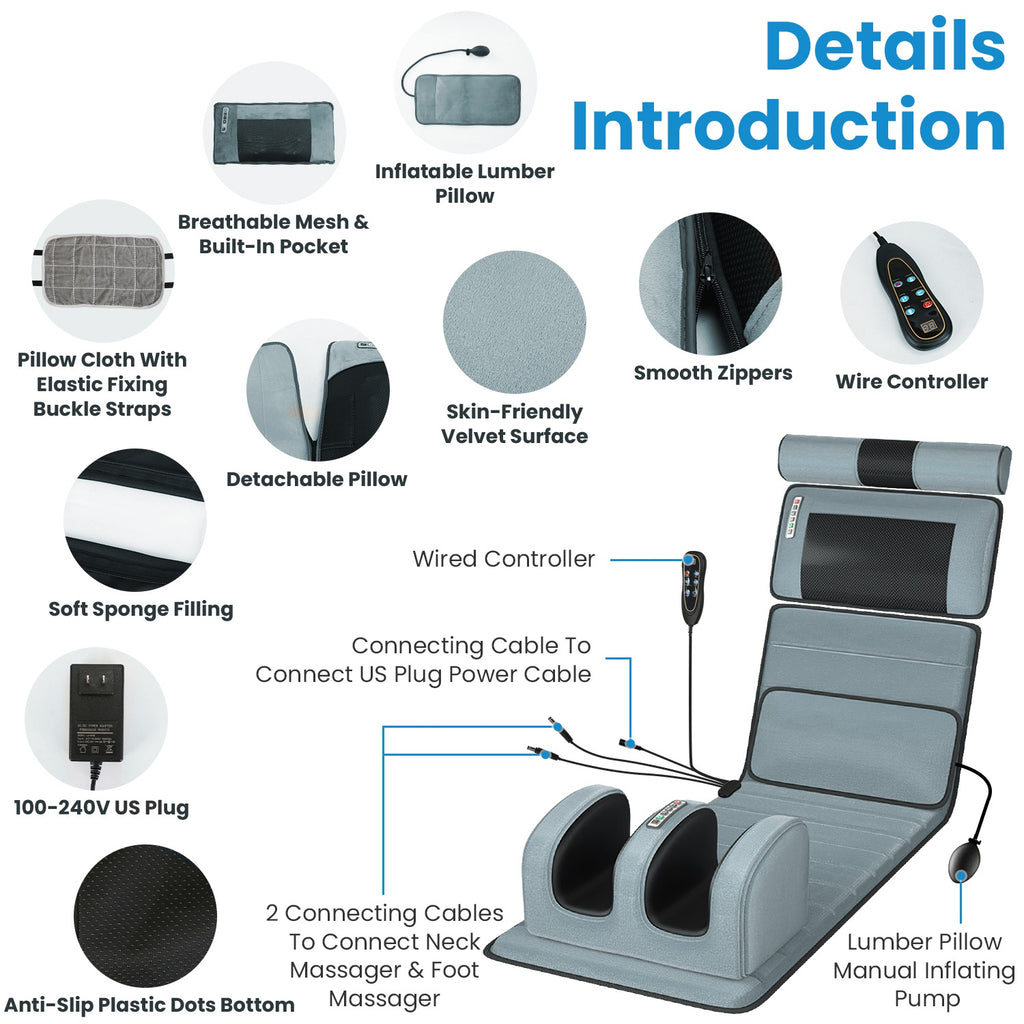 Full Body Electric Massage Mat for Total Relaxation