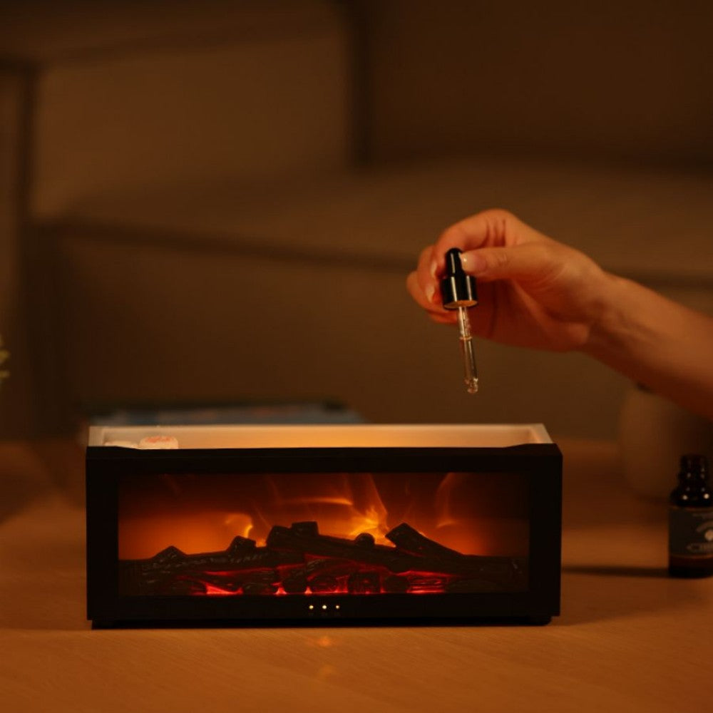 Fireplace Flame Aromatherapy Diffuser for Cozy Relaxation