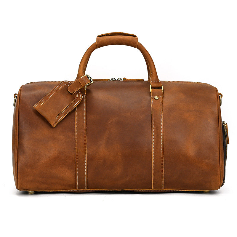 Vintage Leather Gym Duffel Bag | Travel & Leisure Bag