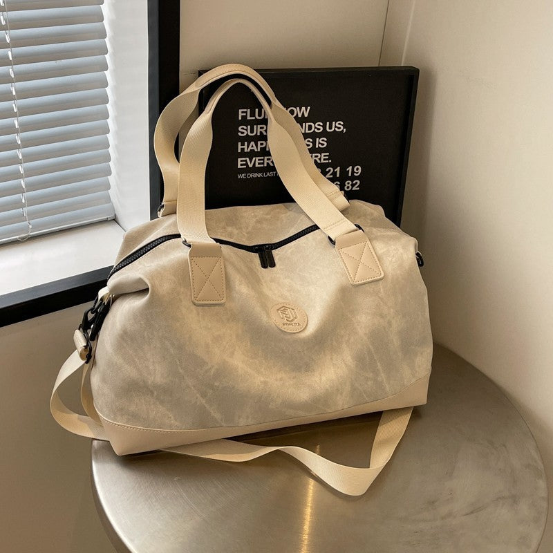 Large Capacity PU Leather Gym Duffel Bag | Travel & Sports Bag