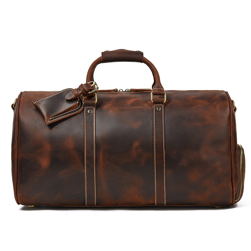 Vintage Leather Gym Duffel Bag | Travel & Leisure Bag