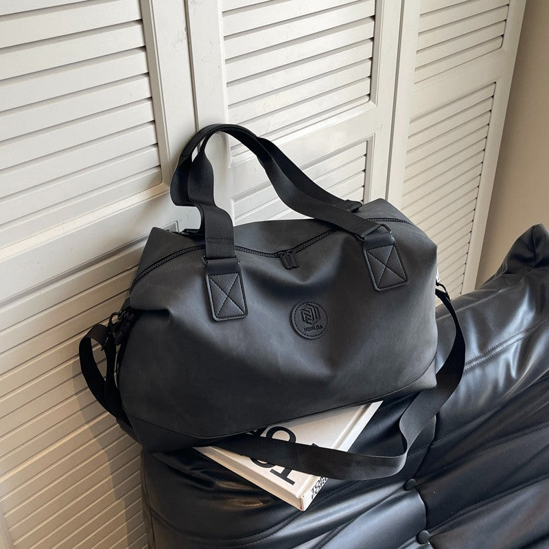 Large Capacity PU Leather Gym Duffel Bag | Travel & Sports Bag