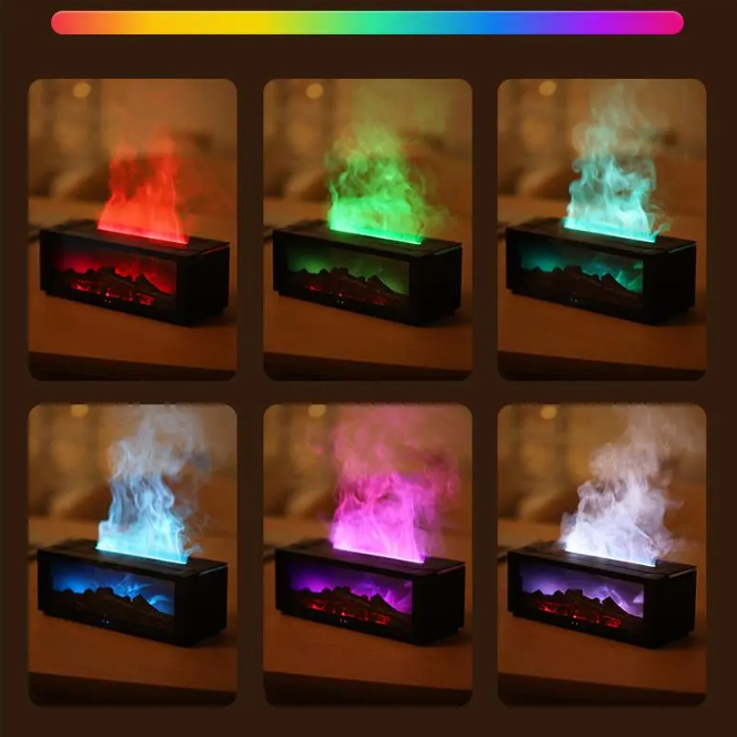 Fireplace Flame Aromatherapy Diffuser for Cozy Relaxation