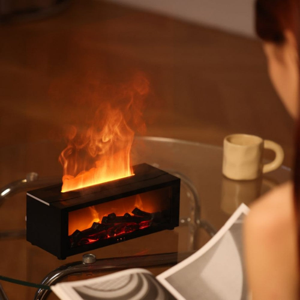 Fireplace Flame Aromatherapy Diffuser for Cozy Relaxation