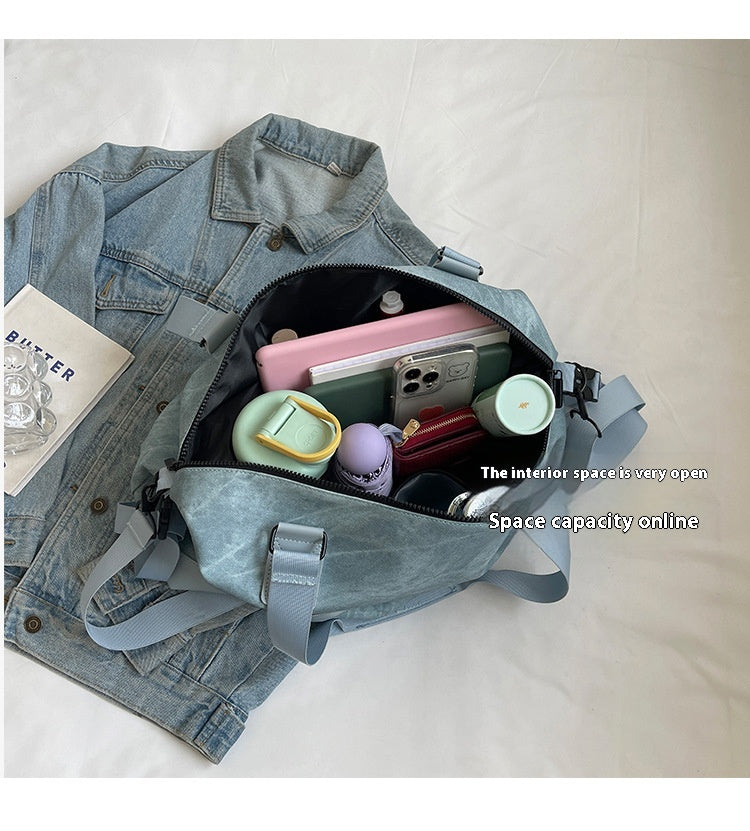 Large Capacity PU Leather Gym Duffel Bag | Travel & Sports Bag