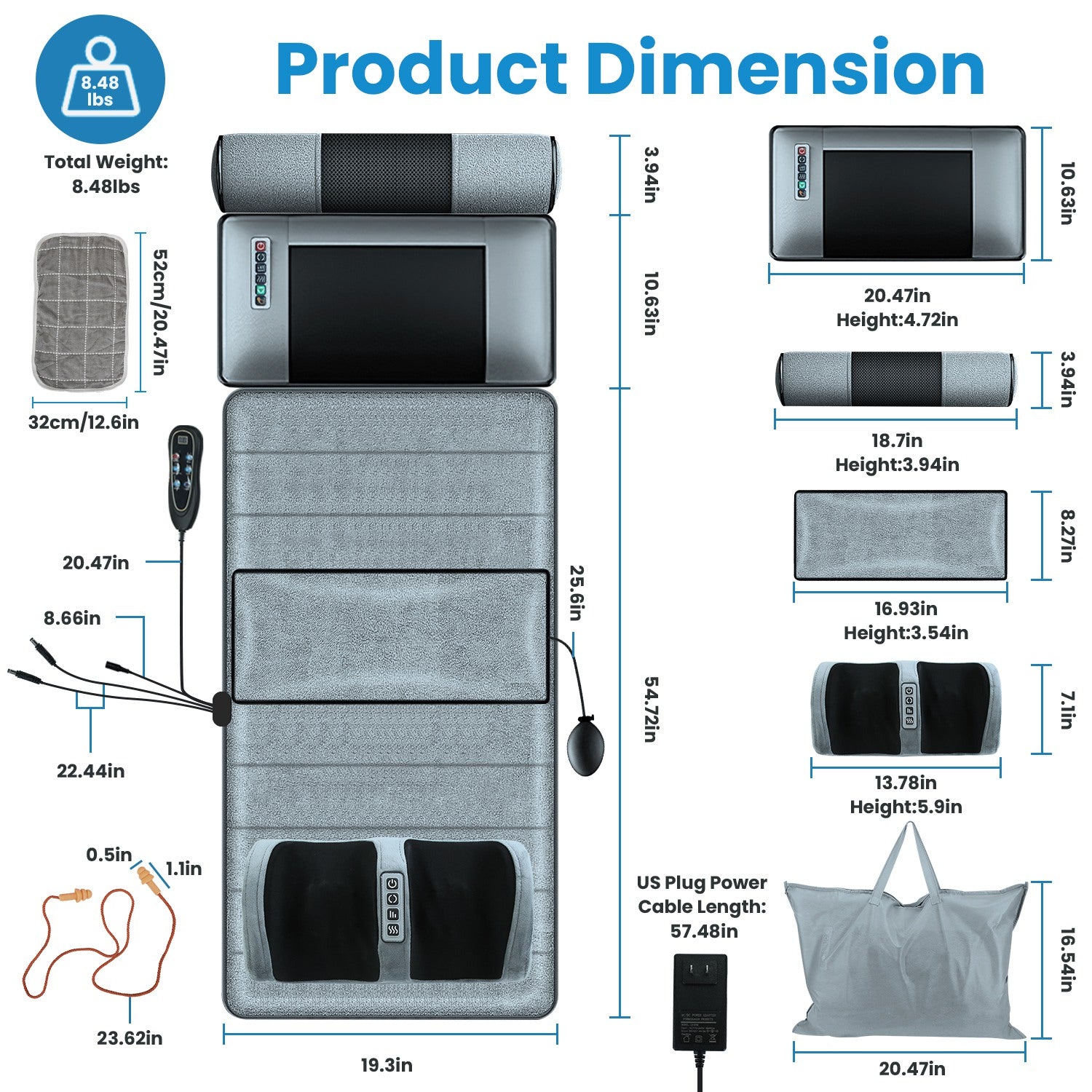 Full Body Electric Massage Mat for Total Relaxation
