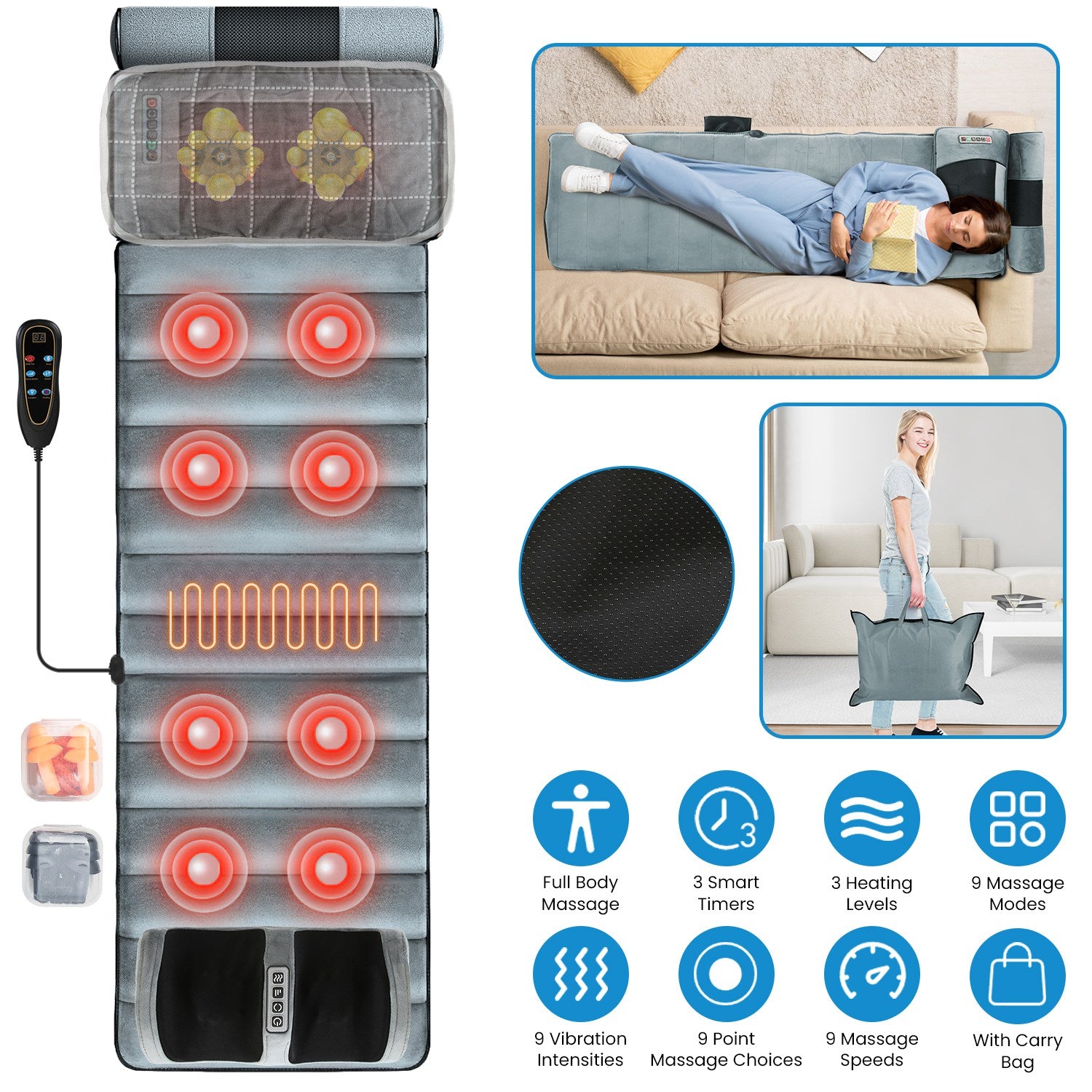 Full Body Electric Massage Mat for Total Relaxation